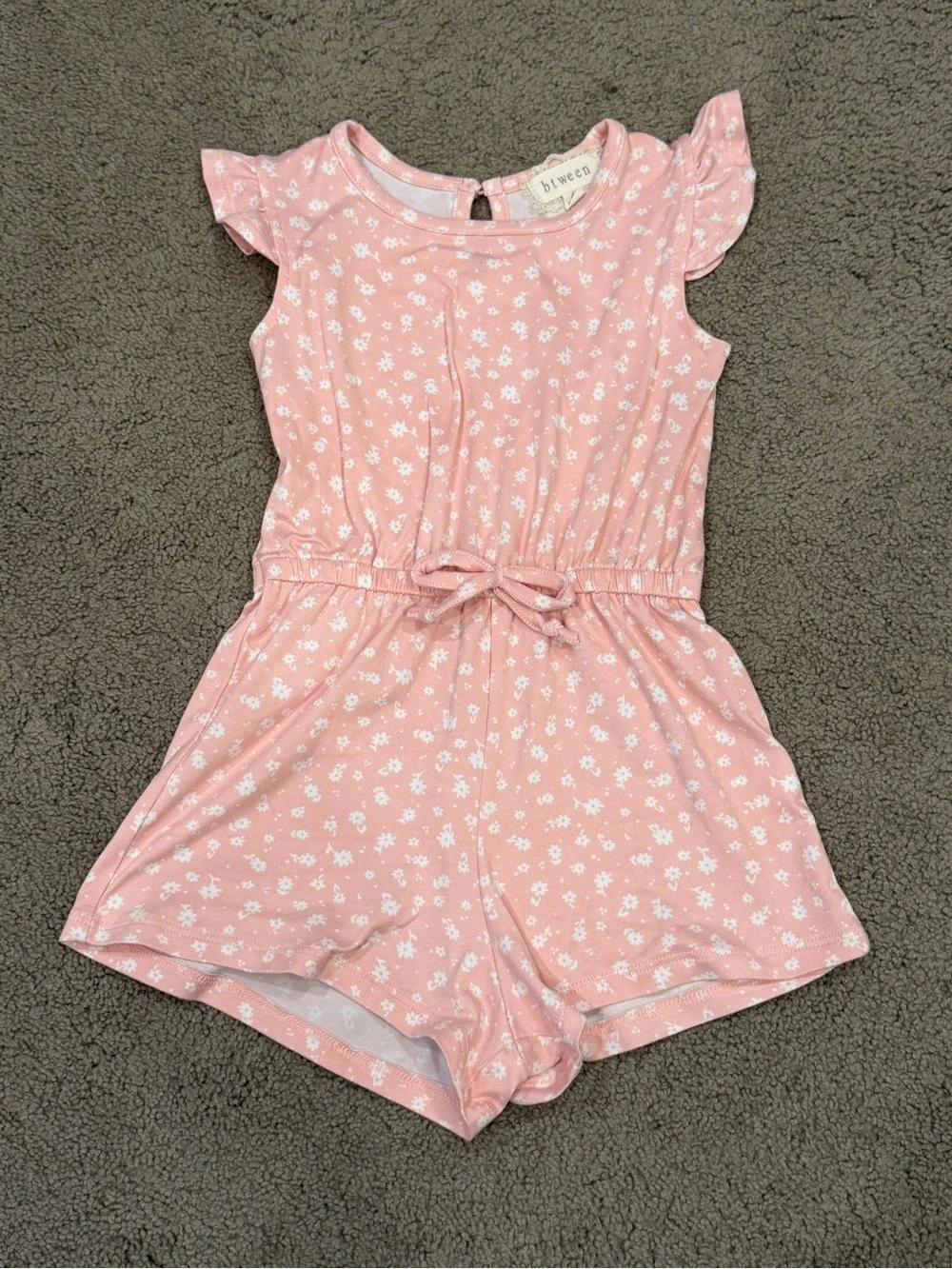 Pink Floral Romper